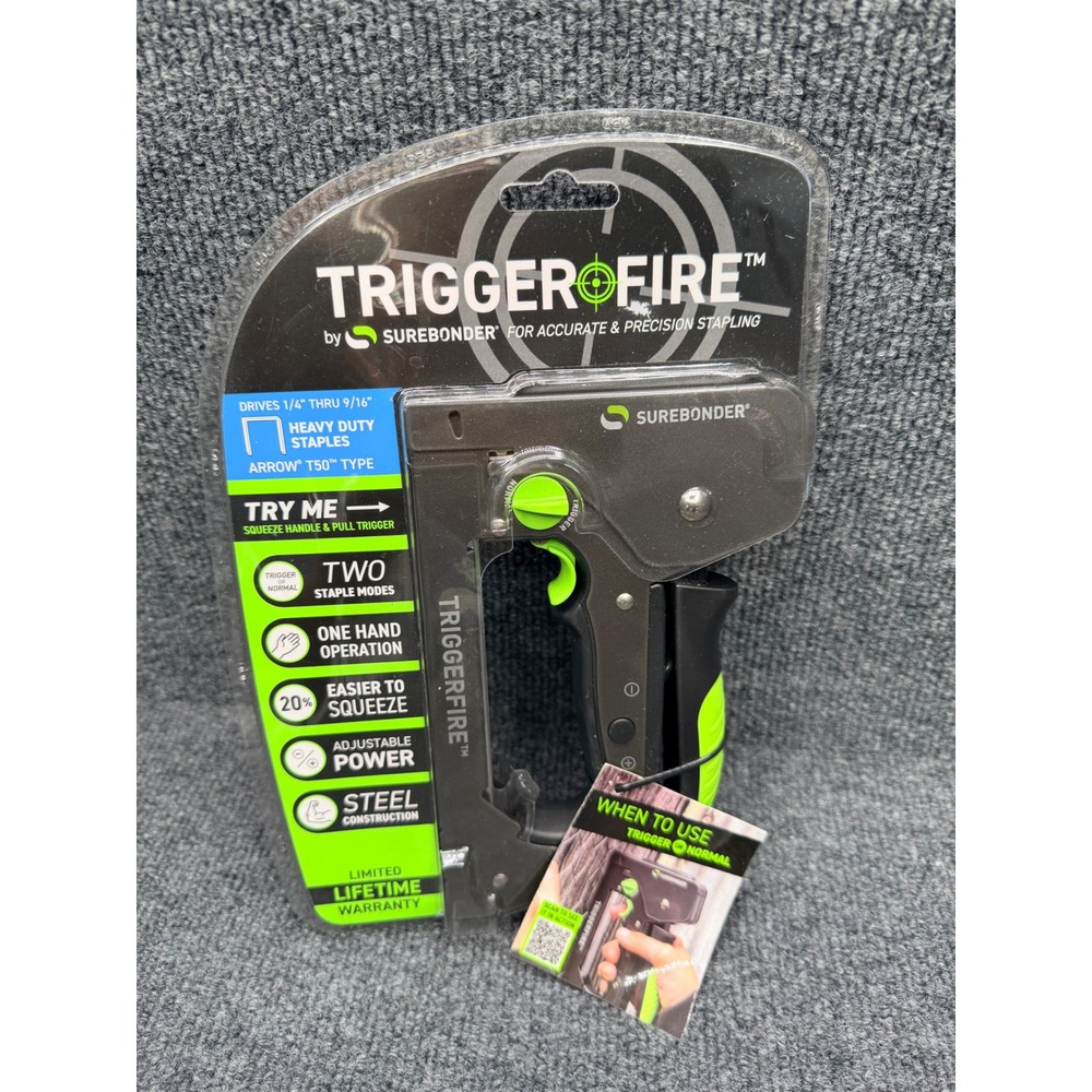 Surebonder Trigger Fire - 5625 - Staple Gun Steel Construction 2 Staple Mode